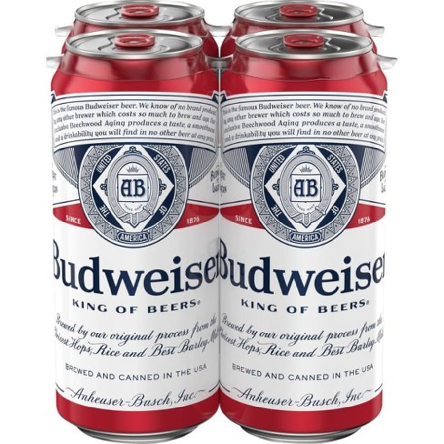 BUDWEISER CAN 4PK 16 oz - 