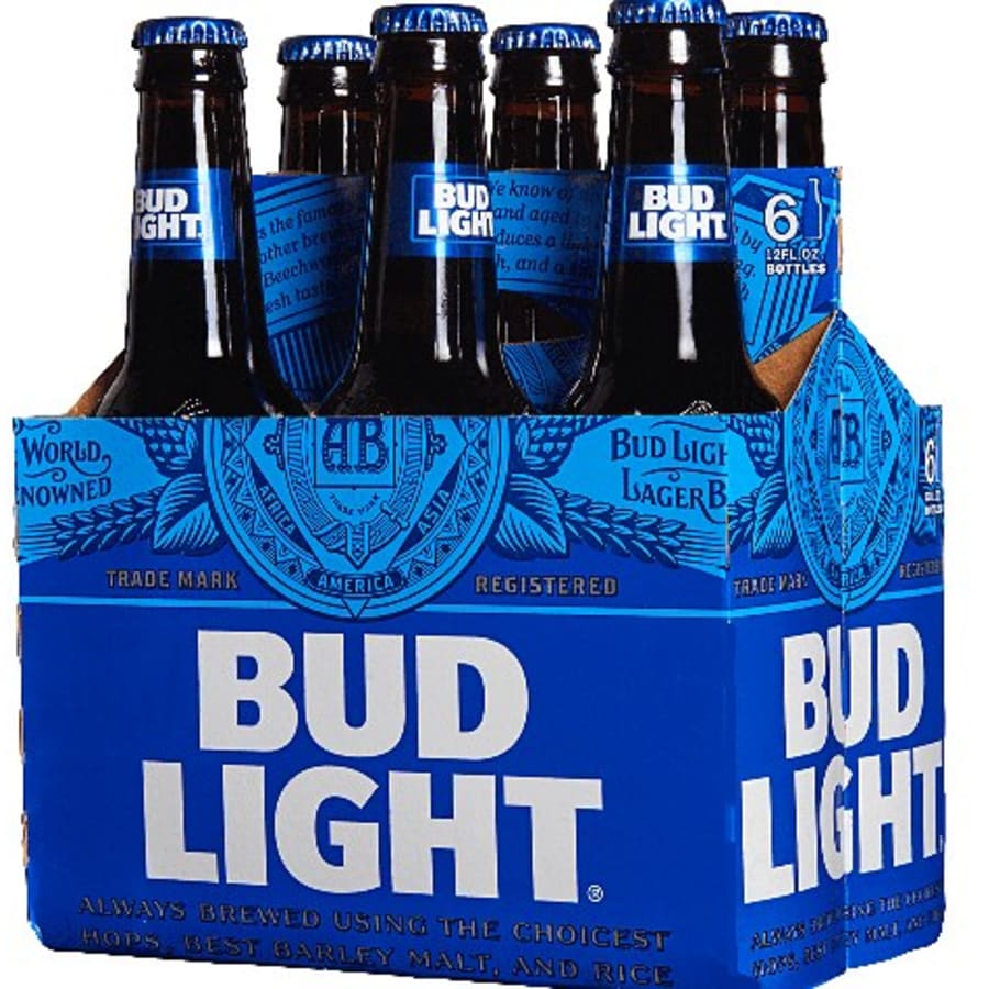 BUD LIGHT BOTTLE 6PK 12 oz - 