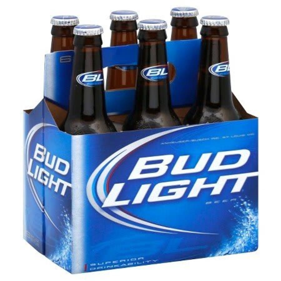BUD LIGHT 12 OZ 6PK BTL - 