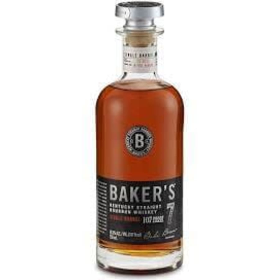 Bakerâ€™s bourbon aged 7years single Barrel 750 ml - Bakerâ€™s Kentucky straight bourbon whiskey single barrel 107 proof. Minimum aged 7 years.