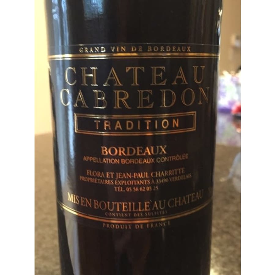 CHT CABREDON - COTES DE BORDEAUX - .750L - CHT CABREDON - COTES DE BORDEAUX - .750L