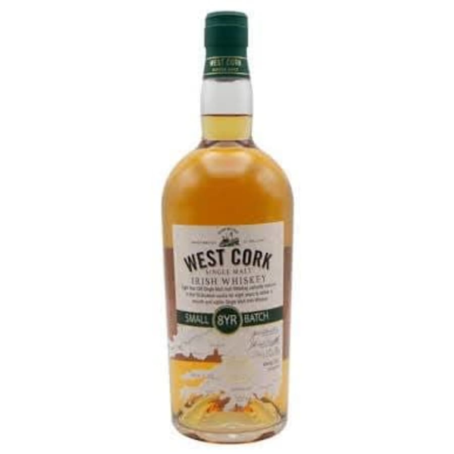 West Cork single batch Irish Whiskey 8 year 750ml - Small batch aged 8years. Single malt Irish whiskey patiently matured in first fill bourbon casks for eight years to deliver a smooth and subtle single malt Irish whiskey.