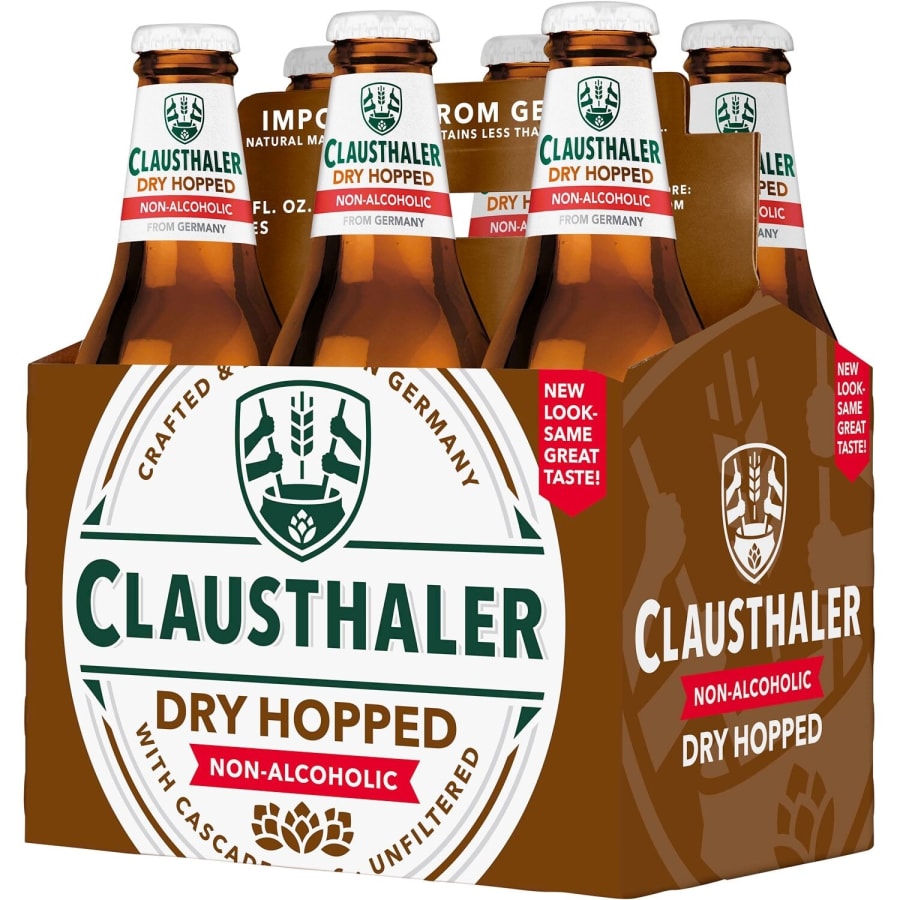 CLAUSTHALER DRY HOPPED 6PK 12oz BTL N/A - CLAUSTHALER DRY HOPPED NON-ALCOHOLIC BEER.