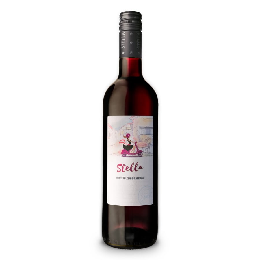Stella Montepulciano D’Abruzzo 750ml - Montepulciano grapes grown near the Adriatic coast. Dry, yet mellow with smooth tannins and delicious aromas of berries and herbs. 