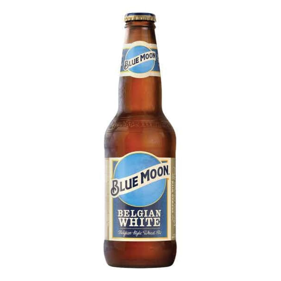 Blue Moon Belgian White Wheat Beer 6 Pack Bottle - A can't-go-wrong Belgian-style wheat ale. Blue Moon's take is zingy and spicy over a creamy body. It's flavor-packed with Valencia orange peel, a touch of coriander, oats and wheat - for an overall tingling Belgian taste.