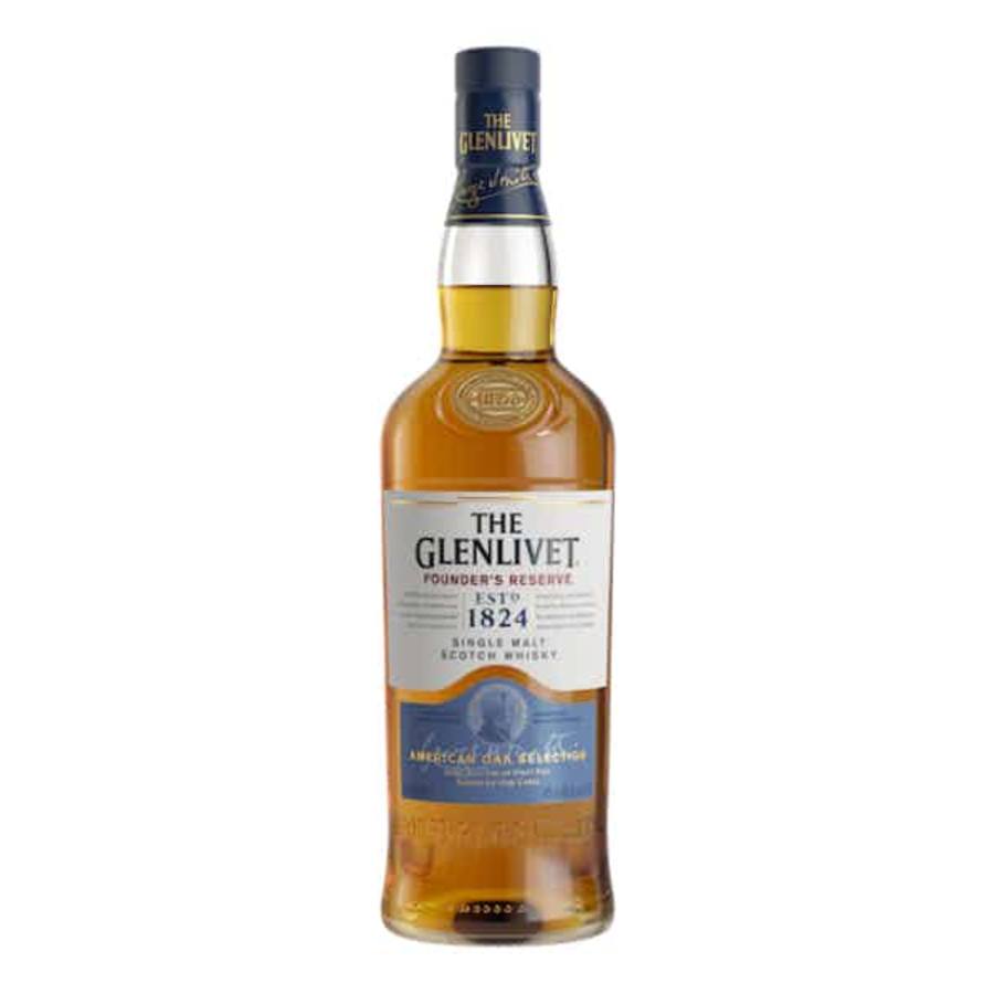 The Glenlivet Founder's Reserve 750ml - The Glenlivet calls it straight, using 100% malted barley and distilling it from its historic well. In this Founders' Reserve, the premium selection is aged in American oak casks.
