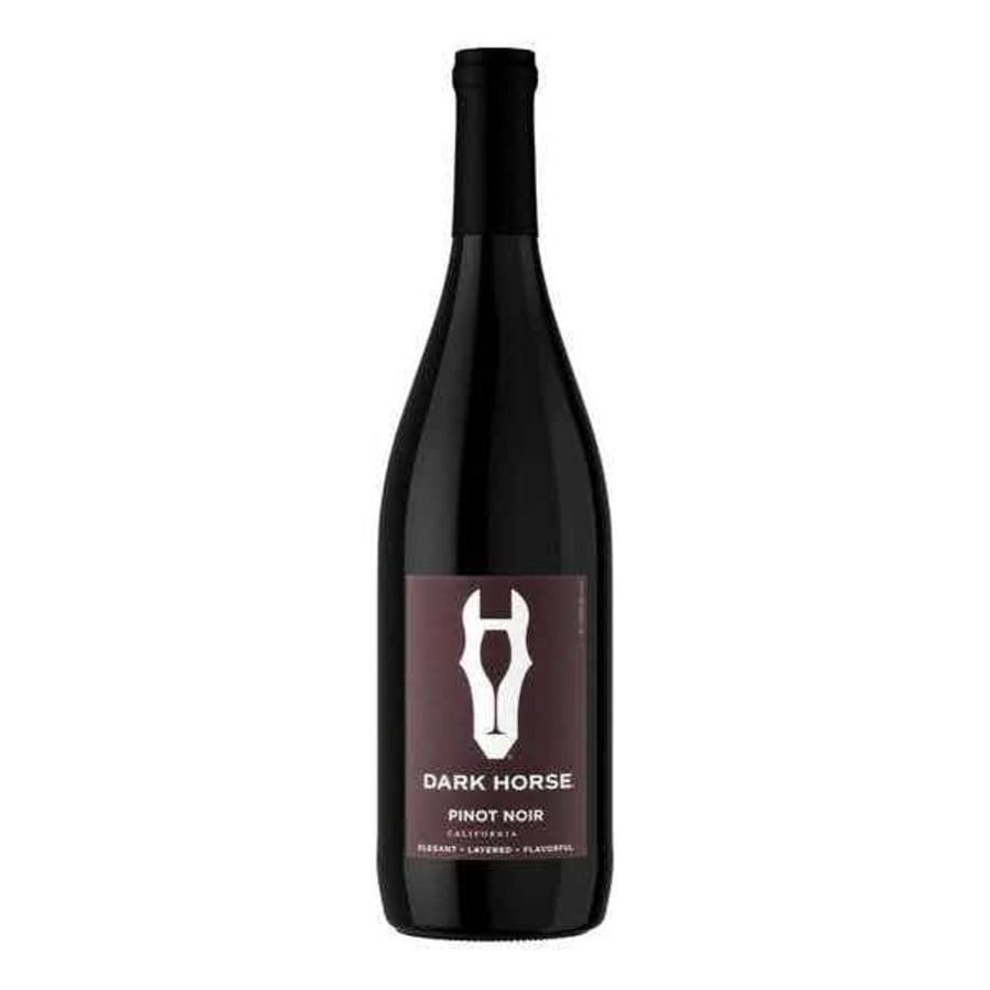 Dark Horse Pinot Noir 750ml - Dark Horse Pinot Noir has lush red-fruit zing. Cherry, strawberry and raspberry come together in a burgundy-shining Pinot Noir.