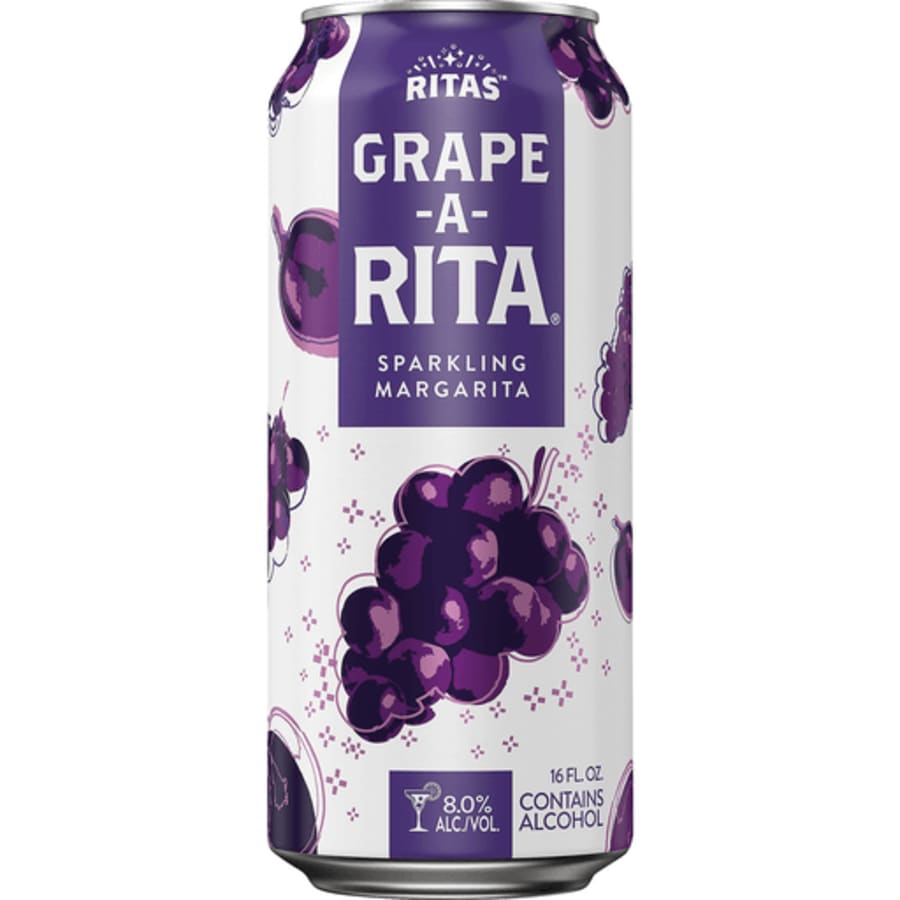 RITAS Grape-A-Rita 16 0z can - Grape-A-Rita berries up your sparkling margarita for extra grape-ful flavor. A mouth-watering margarita in a can.