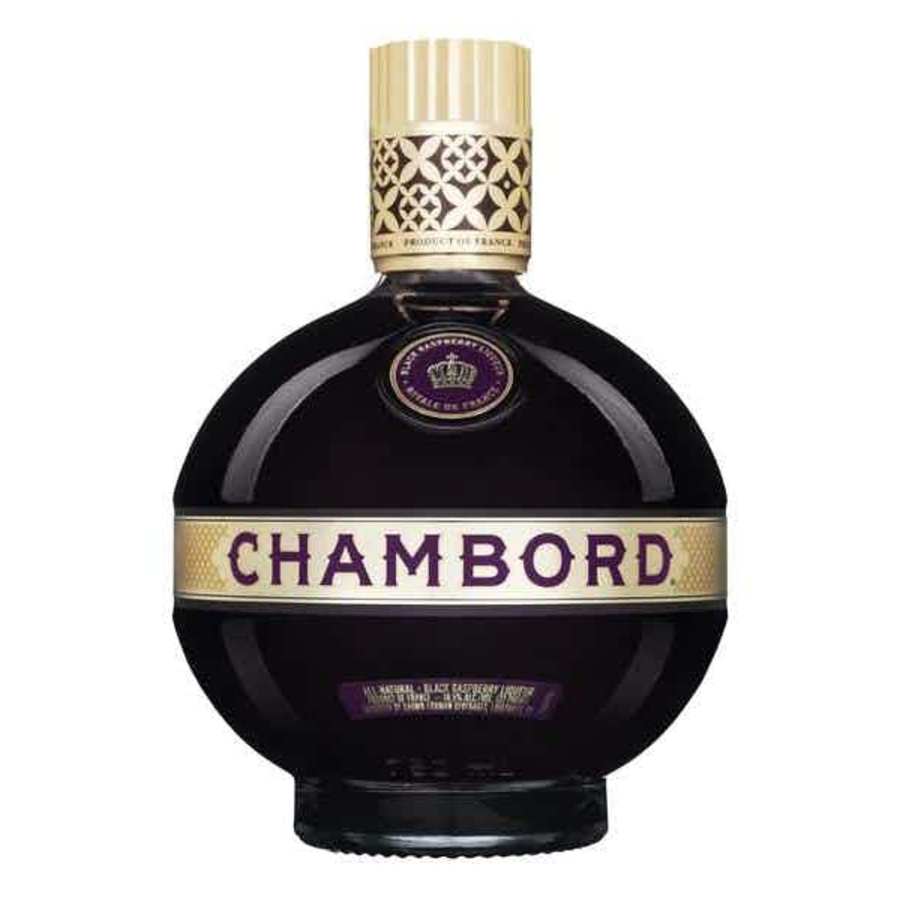 Chambord Black Raspberry Liqueur 750 ml - Chambord Liqueur is a first-rate blend of raspberries and blackberries from the Loire Valley. It has a symphony of flavors, including black currant, Madagascar vanilla, Moroccan citrus peel, honey and XO cognac. A true masterwork.