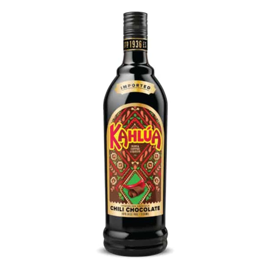 Kahlua Chili Chocolate Coffee Liqueur 750 ml - The tradition of Kahlua gets spiced up in their latest Chili Chocolate Coffee Liqueur. This Mexican-style liqueur bring together yummy chocolate and zesty hot chili.