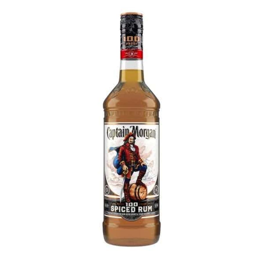 Captain Morgan 100 Proof Spiced Rum 1.75 L - Captain Morgan takes it up a notch with 100 Proof Spiced Rum. Caribbean molasses-based rums are spicy as ever for an intense finish.
