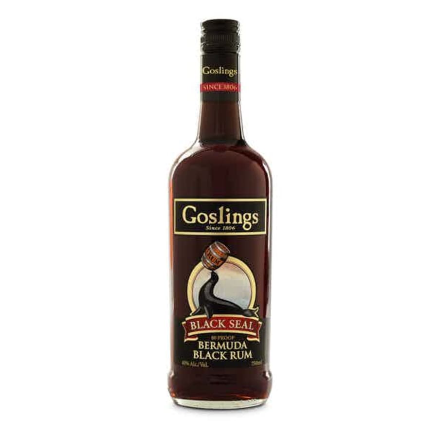 Goslings Black Seal Rum 750 ml - Goslings Black Seal Rum is a rich, dark rum from Bermuda aged in bourbon barrels. It has full-bodied flavor with hints of vanilla, molasses and caramel.