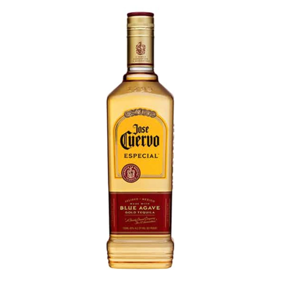 Jose Cuervo Especial Gold 750 ml - Often cited as the #1 tequila brand in the world, Jose Cuervo Especial Gold is a golden blend of white and reposado tequilas. It has a subtle agave flavor, along with bitter oaky hints.