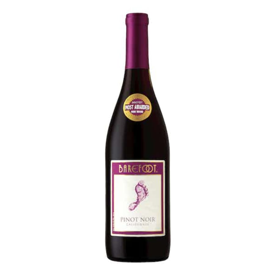 Barefoot Pinot Noir 750ml - Barefoot Pinot Noir is a tantalizing fruit-forward palate with hints of black cherry, raspberry, vanilla and oak.