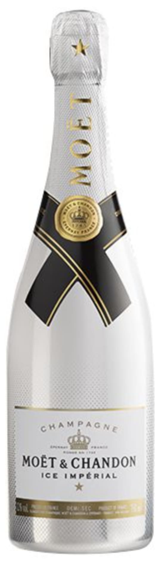 Moet & Chandon ice imperial champagne bottle Empty 750ml white