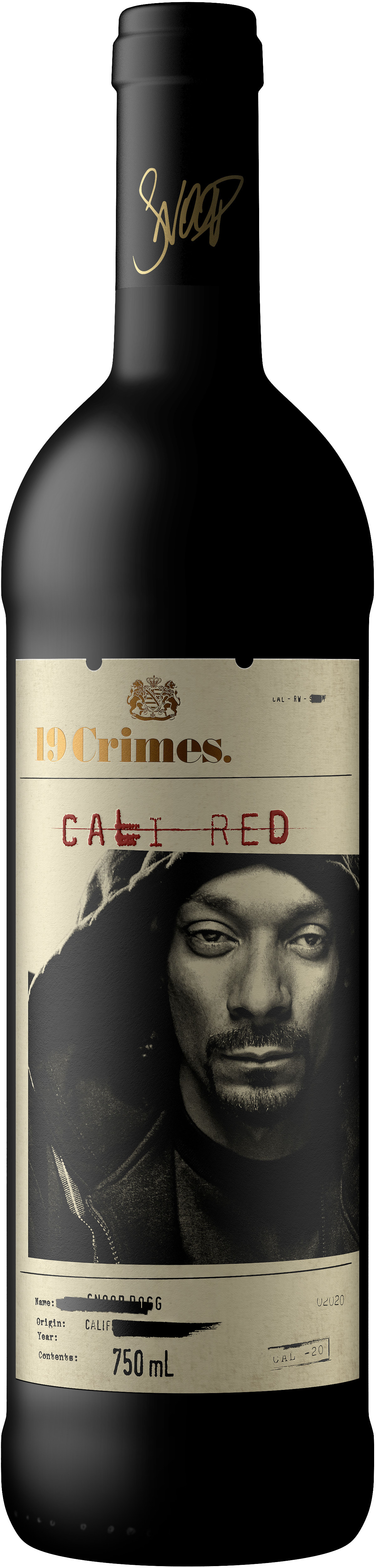 感謝価格】 Red 19 19 Wine 2019 Crimes Snoop Cali & doggs Crimes