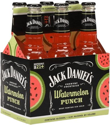 Jack Daniel's Country Cocktails Watermelon Punch Seltzer - 6 bottles