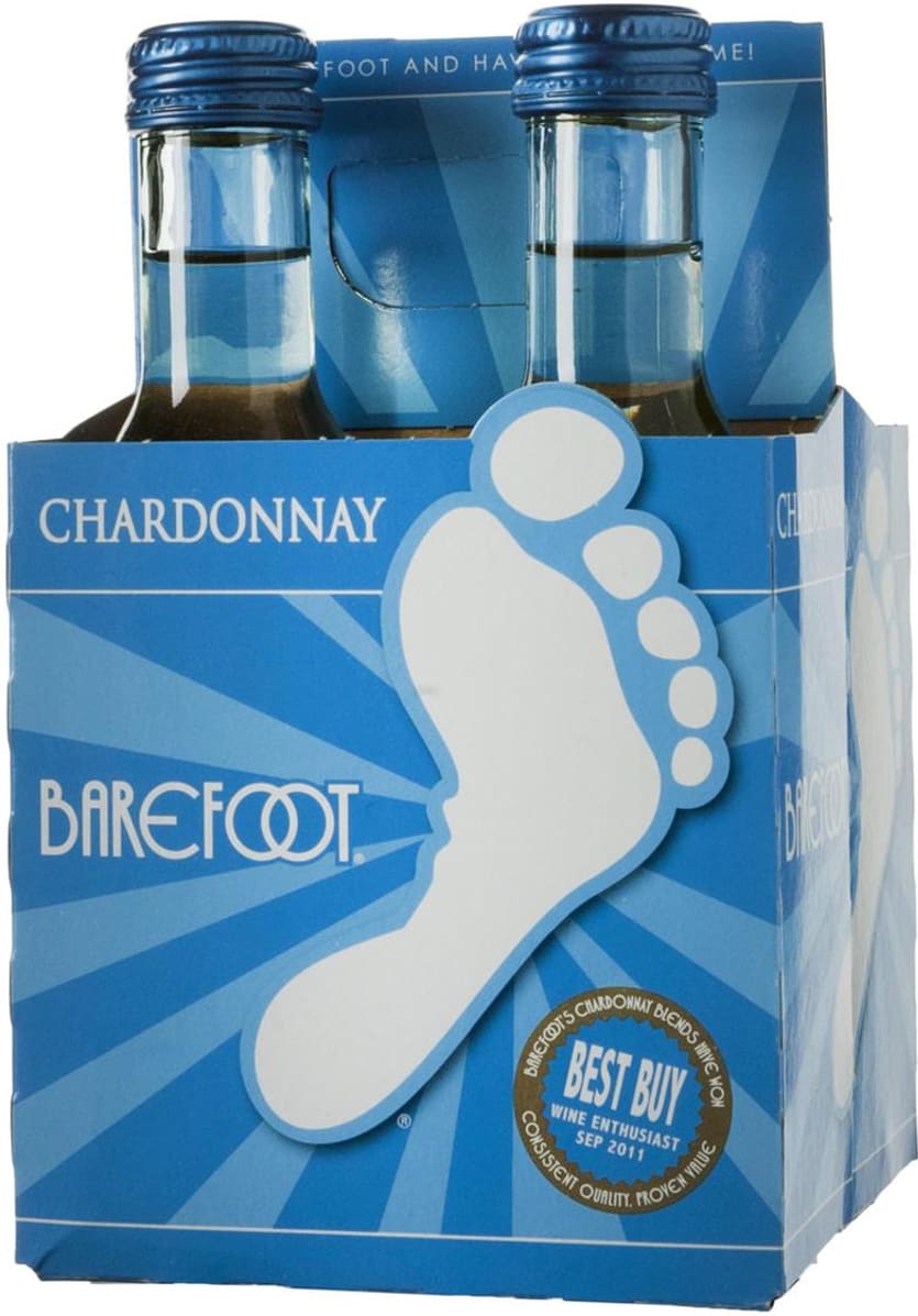 Barefoot White Wine Chardonnay 4pk / 187ml Bottles Delivery in New