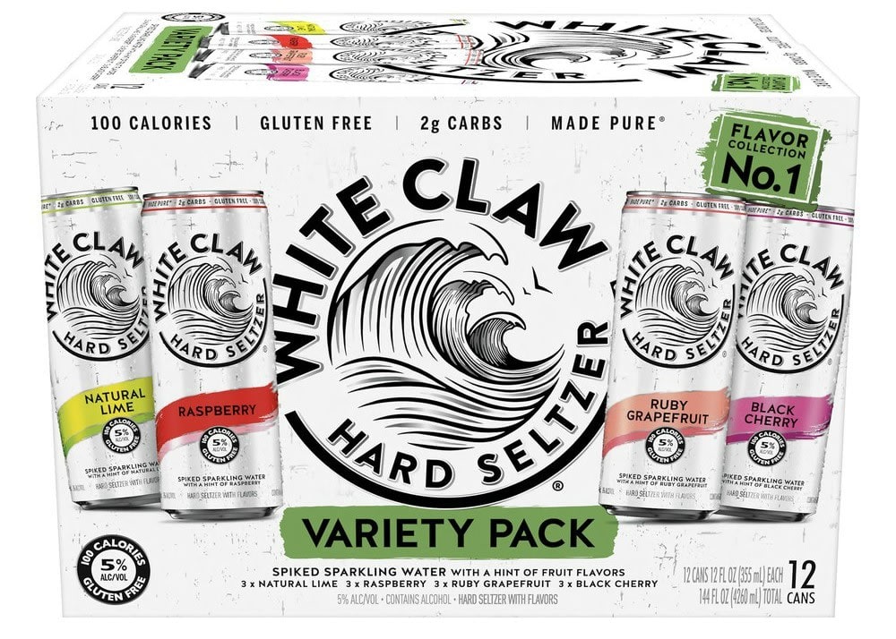 White Claw Hard Seltzer, Variety Pack No. 1, 12 Pack, 12 fl oz Cans