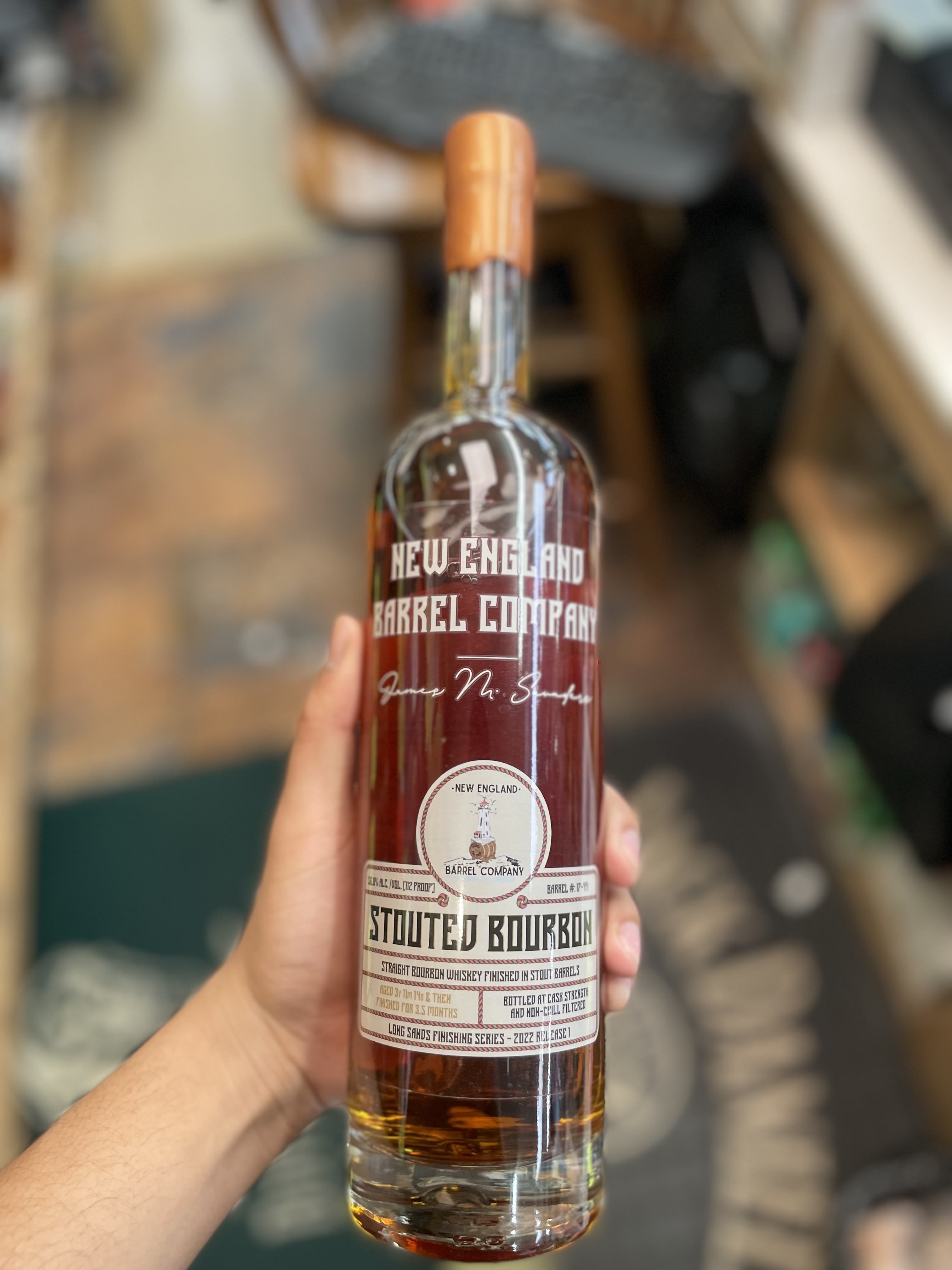 New England Barrel Company Single Barrel Bourbon 4 Year Stouted Bourbon