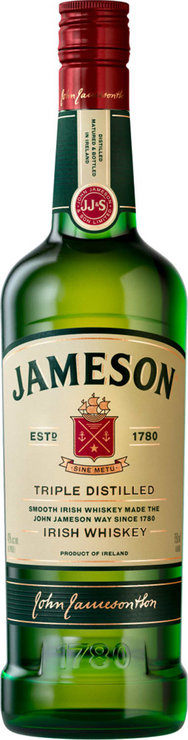 Jameson Original Irish Whiskey, 750 mL Bottle, 40% ABV 