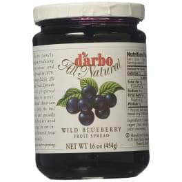 Darbo Fruit Spread, Wild Blueberry 16 oz