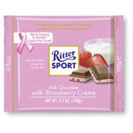 Ritter Sport Milk Chocolate Strawberry Creme