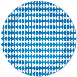 Bavarian Flag Dessert Plates / Unit