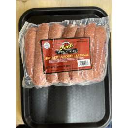 Pearl Hot Beef Smoked Sausage - ( 5 lb Pack)