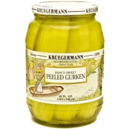 Kruegermann Fancy Sweet Peeled Gurken - 32oz