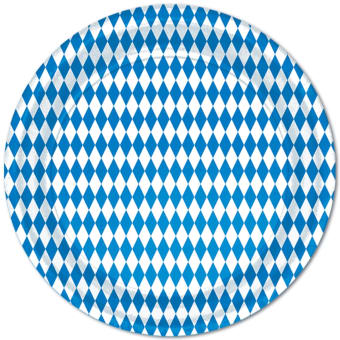 Bavarian Flag Dessert Plates / Unit