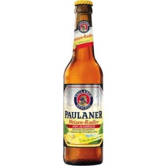 Paulaner Malt Beverage, Non-Alcoholic, Weizen-Radler, with Lemon Juice
