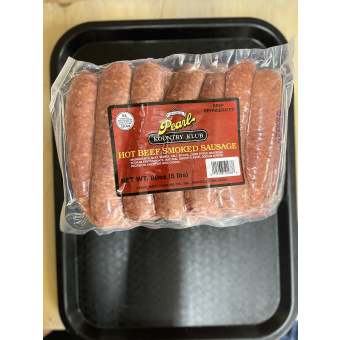 Pearl Hot Beef Smoked Sausage - ( 5 lb Pack)