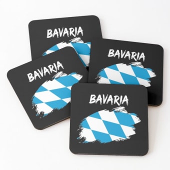 Bavarian Flag Drink Coasters / unit