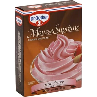 Dr Oetker Mousse Mix, Instant, Strawberry / unit