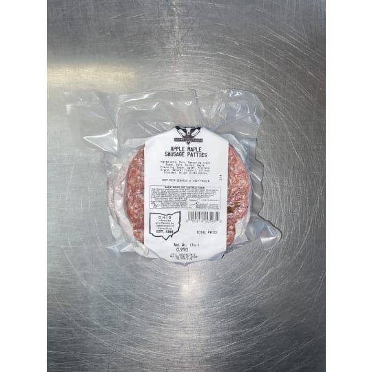 Apple Maple Sausage Patties - 4 pack - 1lb Delivery in New Madison, OH