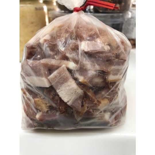 Cut from our famous old-fashioned sugar cured sliced bacon. 1 lb packages.

Ordered - Image 2 of 2