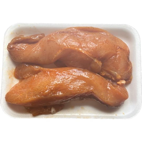 Marinated Boneless Chicken Breast - Price per pound is $4.99.