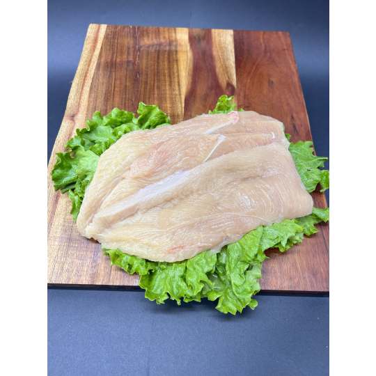 Plain Chicken Cutlets 2 pack - A single boneless skinless breast makes two nice cutlets. if you want 3 or 4 cutlets per breast, please specify that in the instructions.