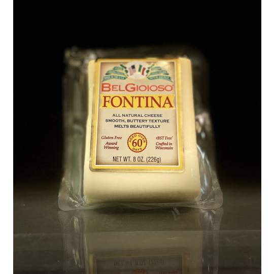 Fontina Cheese, 8oz - An assortment of locally sourced, high quality, and super flavorful cheeses to pair with our delicious sausage products!
