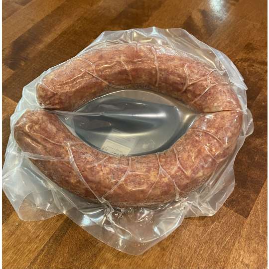 Ring Bologna - Beef + Pork  blend perfectly with savory garlicy spices to create the perfect addition to your charcuterie board with our smoked & cured ring bologna!