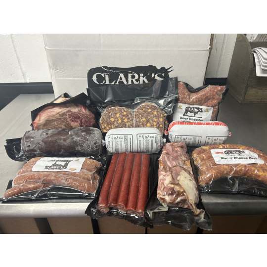 Combo Monthly Meat Bundle - Stock up this month on all your favorite beef, pork, and chicken products!  April includes :Beer Cheddar Brat, Mac N Cheese Brat, Bacon Cheddar Pork Patties, Smoked Corned Beef, Prime Ribeye, Frankfurter, Sweet & Tangy Snack Sticks, Summer Sausage  Big Roll, Ground Beef.