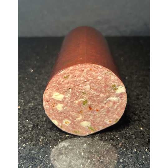 Signature Jalapeno Cheese Sausage Roll - Our sausage big rolls are the bread and butter of Clark's. Beef and pork and all sorts of flavor! Hands down our most popular product! Signature spice blend, pepperjack cheese, and jalapenos.  Ordered in 1.75 lb increments. For example, if you order a quantity of 2, you will receive 3.5 lb.  Price per pound is $10.49.