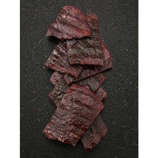 Jalapeno Whole Muscle - Our whole muscle jerky is that classic 'cowboy-style' jerky with a tougher chew. Jalapeno explosion of flavor!  Ordered in 0.35 lb increments. For example, if you order a quantity of 2, you will receive 0.7 lb.   Price per pound is $29.99.