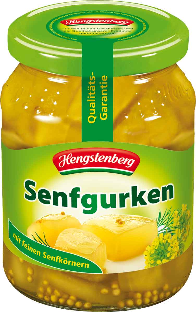 Hengstenberg Senfgurken German Mustard Pickles Gherkins / Unit Delivery