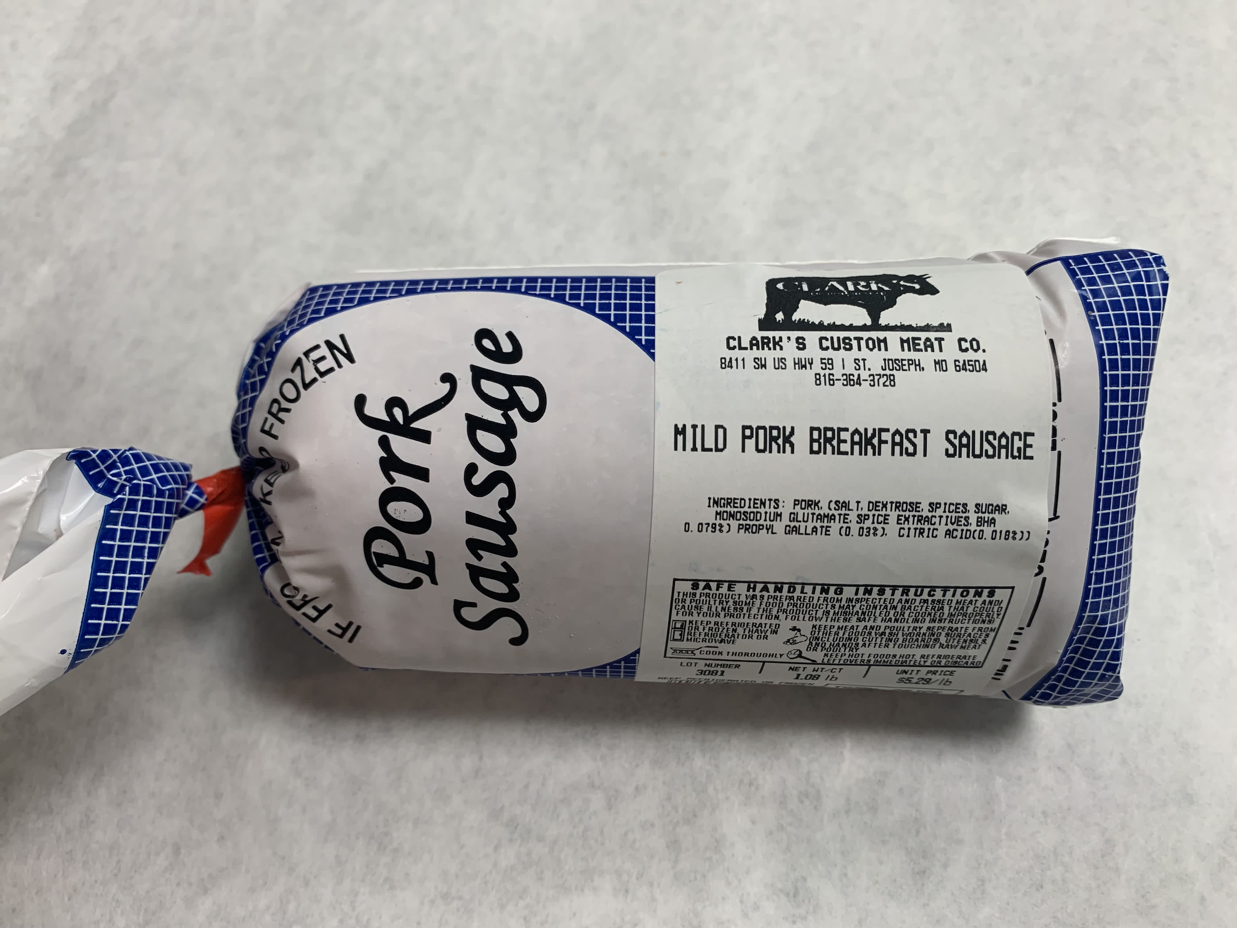 Mild Breakfast Sausage Delivery in Saint Joseph, MO Clark's Custom