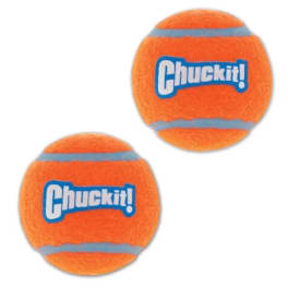 Petmate Chuckit! Tennis Ball Dog Toy - Orange/Blue - S - 2 Count