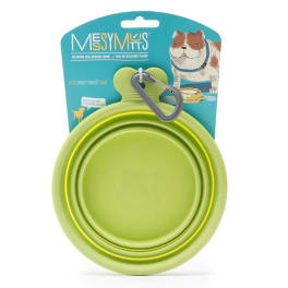 Messy Mutts Silicone Collapsible Dog Bowl - Green - M