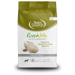 NutriSource PureVita Grain Free Duck & Green Lentils Dry Dog Food - 5lb