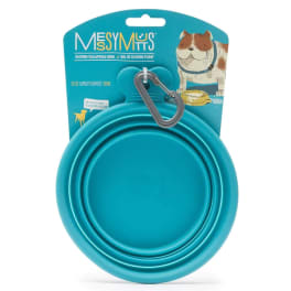 Messy Mutts Silicone Collapsible Dog Bowl - Blue - M